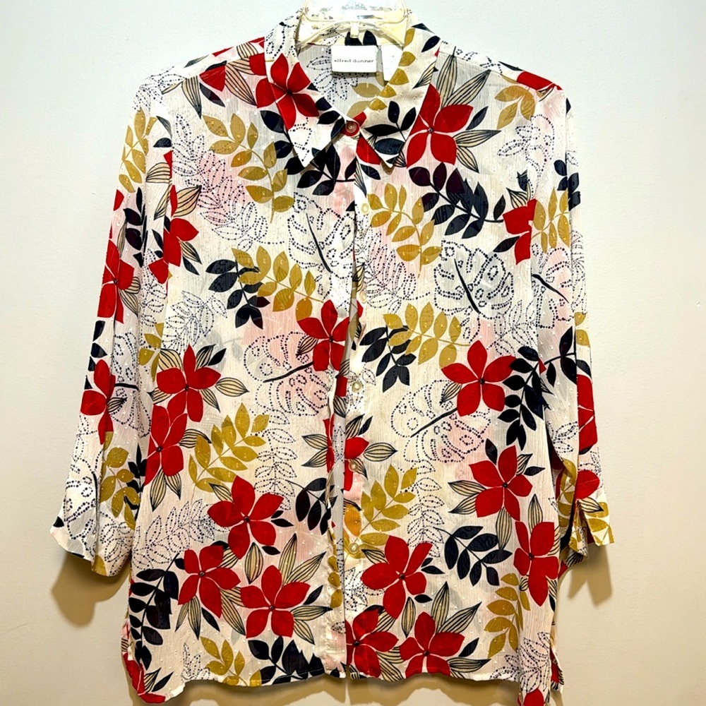 Alfred dunner Women’s 3/4 sleeve‎ blouse
